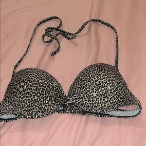 Cheetah push up bikini top